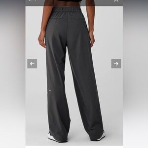 ALO Yoga Charcoal Wide-Leg Pants
